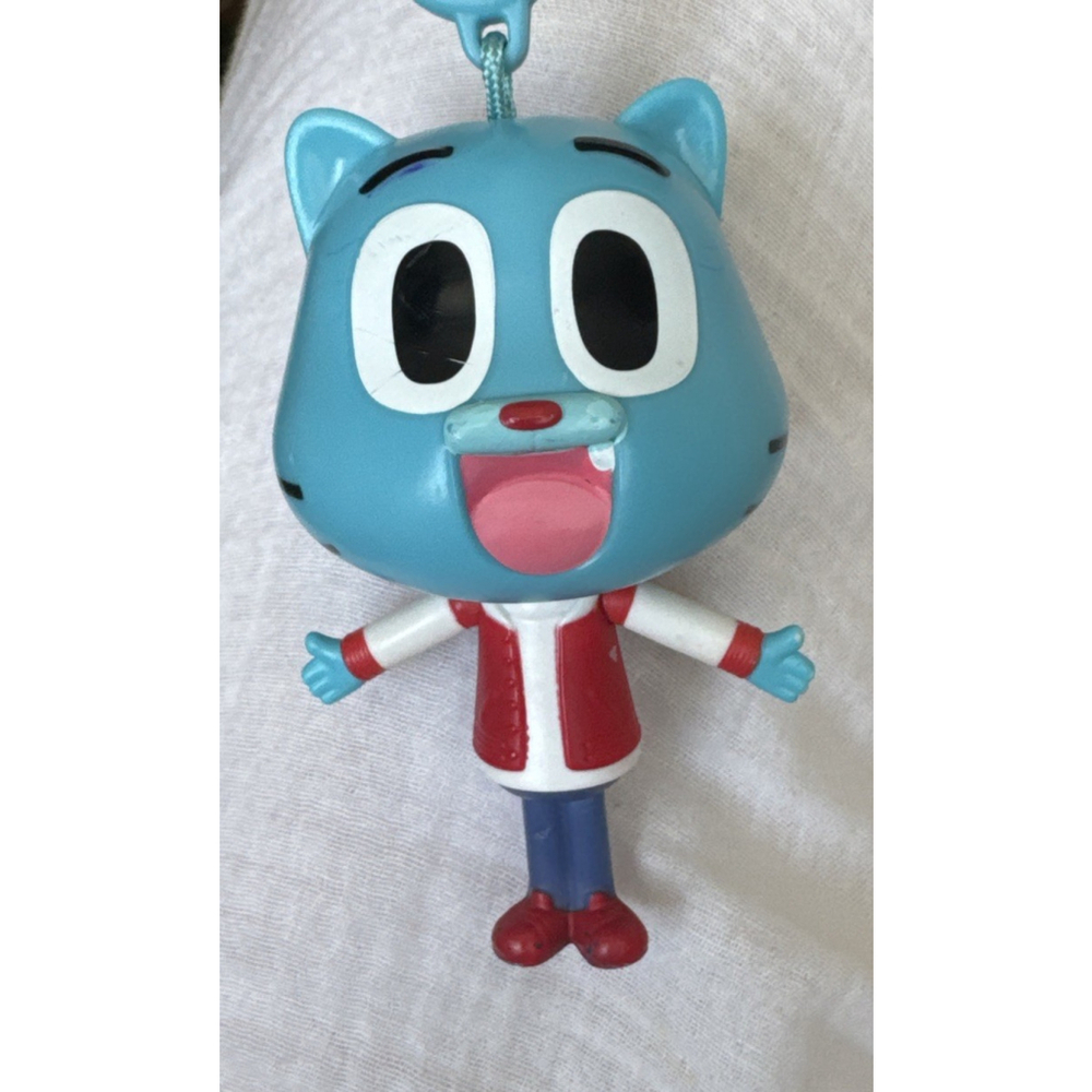 Amazing World of Gumball 2018 GUMBALL Figure Moving Arms Key Chain Clip Clasp